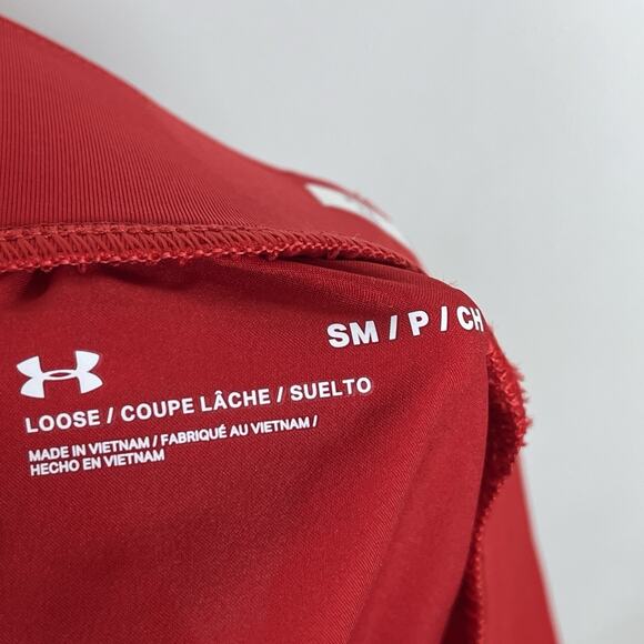 Under Armour Womens Woven Training Short Red Size Small Loose Athletic Running - Picture 7 of 7